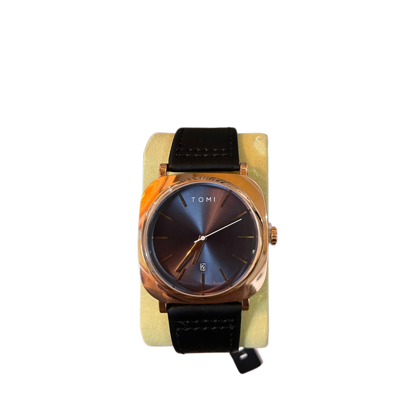 Tomi T-084 Quartz Date Leather Strap